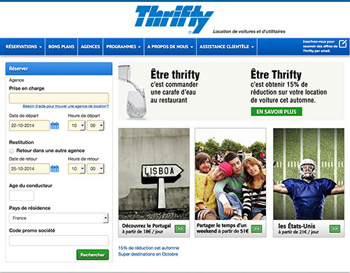 louer une voiture avec thrifty